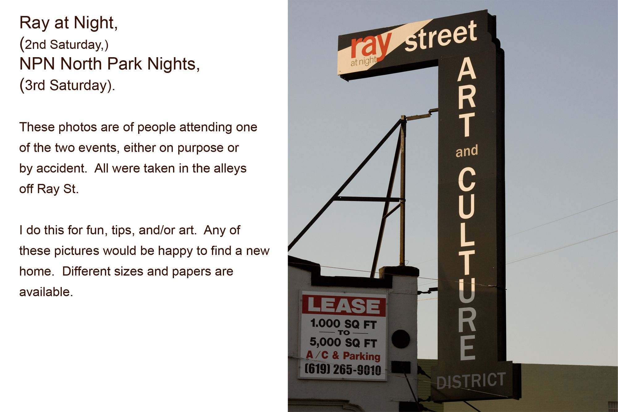 Ray Street / North Park Nights, 2009, 2010