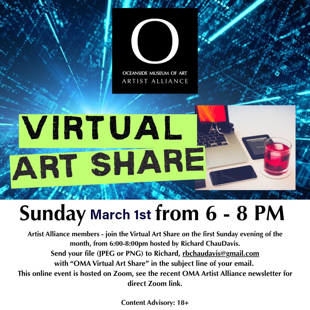 OMA Virtual Art Share, 03-01-2026 6-8pm (California time)